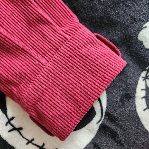 Avec Les Filles Red Corduroy Button-Up Utility Shacket - Picture 2 of 7